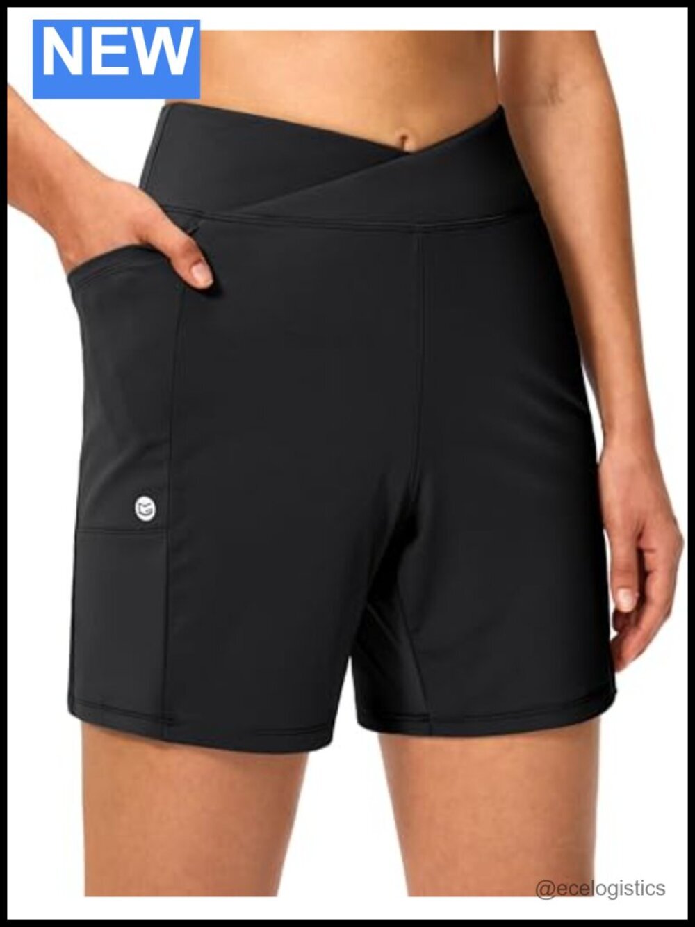 High Waisted Stretchy Athletic Shorts 6" Inseam with Pockets Quick Dry